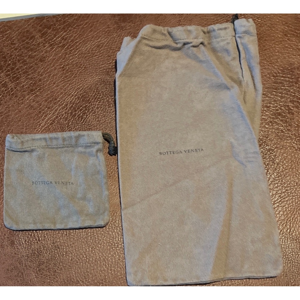 Bottega Veneta Dust Bags Set Small Pouch &‎ Large Storage Pouch Gray